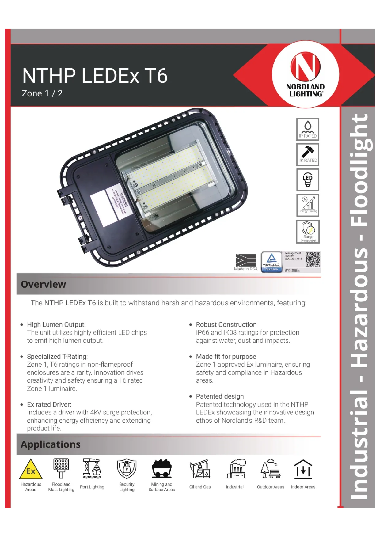 NL74 Nordland NFU 50W NFU Industrial Vapour proof Fitting
